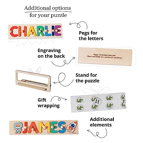 Personalized Wooden Name Puzzle Montessori Toy 1