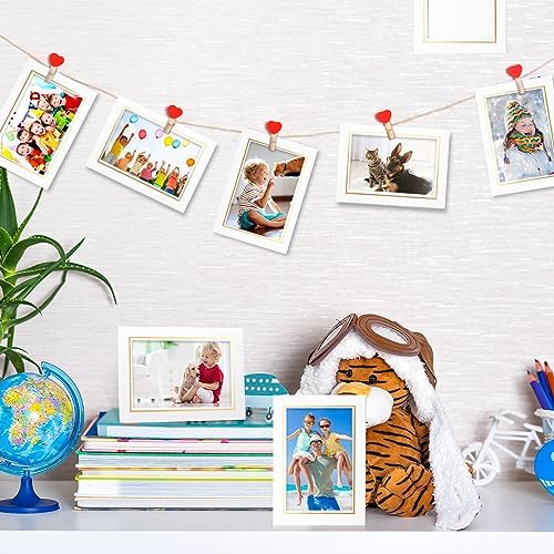 Tenceur 100 Pcs White Paper Frames with Easel 1