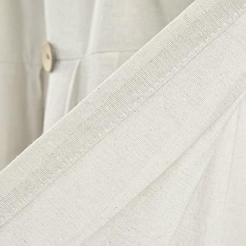 Lush Decor Linen Button Farmhouse Valance 52x18