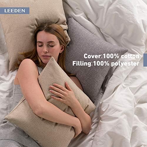 Leeden 18 x 18 Pillow Inserts Set of 2 - Cotton Cover
