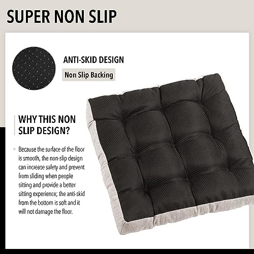 Tromlycs Floor Pillow Cushions Set of 2 Large Square