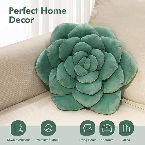 Hand-Stitched Plush Plant Pillow 50cm