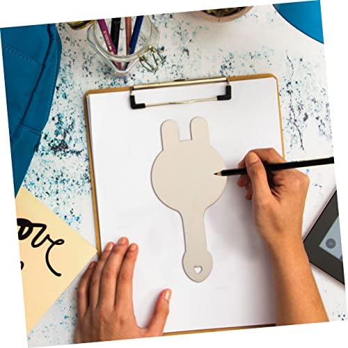 Angoily 12pcs Mini Wooden Hand Mirror DIY Set for Kids