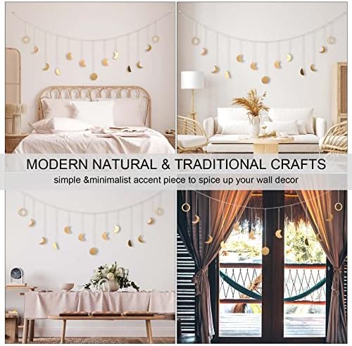 Brmeday Moon Phase Wall Decor with LED Light 1
