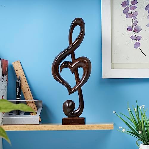 Handmade Wooden Music Note Sculpture for Home Decor