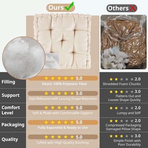 Intelligent Design Azza Floor Pillow Ivory