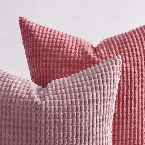 Topfinel Fluffy Corduroy Throw Pillow Covers Set of 4 1