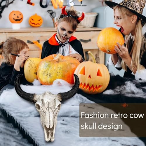 CALIDAKA Bull Skull Wall Hanging Art Sculpture