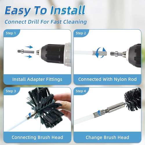 AOGYiKang 15 Feet Dryer Vent Cleaning Brush Kit