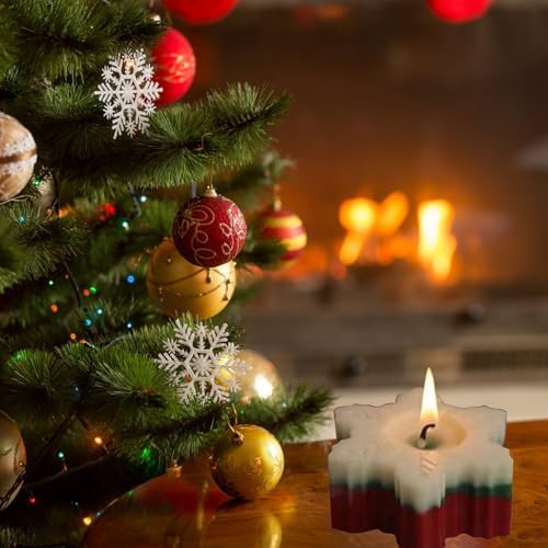 Festive Snowflake Christmas Candle With Box