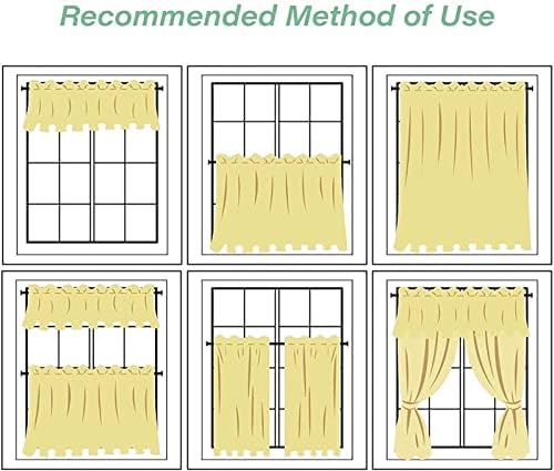 DPCXZ Blue Kitchen Tier Curtains with Embroidery