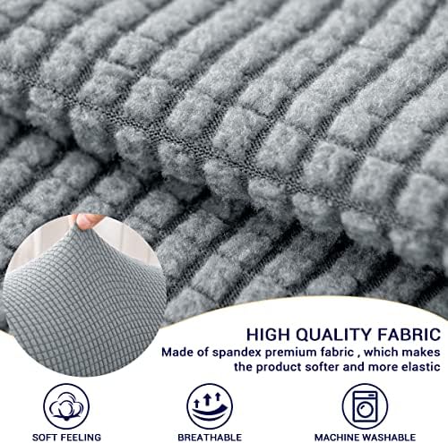 SUBRTEX Armchair Stretch Armrest Covers 2pcs Light Grey