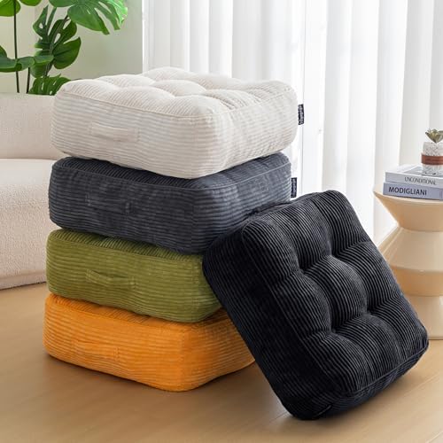 HIGOGOGO 8 Washable Floor Pillow Cushion for Adults