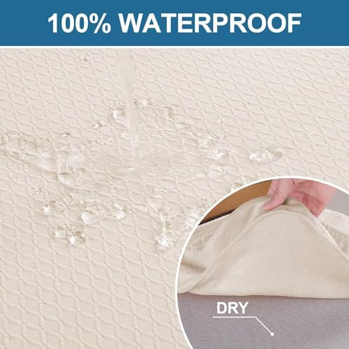 Smiry Waterproof Seat Covers Set of 4 Beige