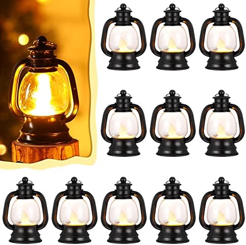 Ferraycle Mini Lantern Decor Set 12 Pcs Black