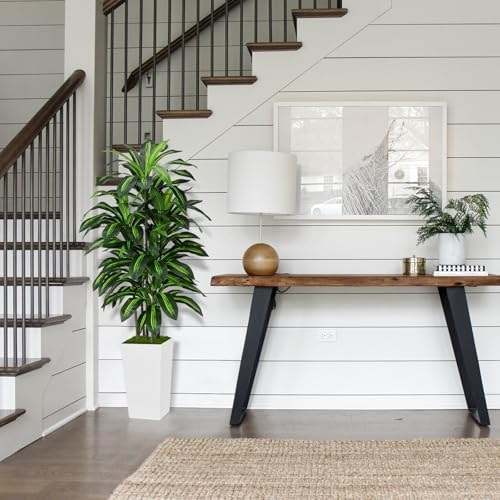ASTIDY 5FT Artificial Dracaena Plant with White Planter