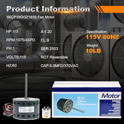 5KCP39GGZ183S Blower Motor - 13 HP Replacement for Carrier and HVAC Systems