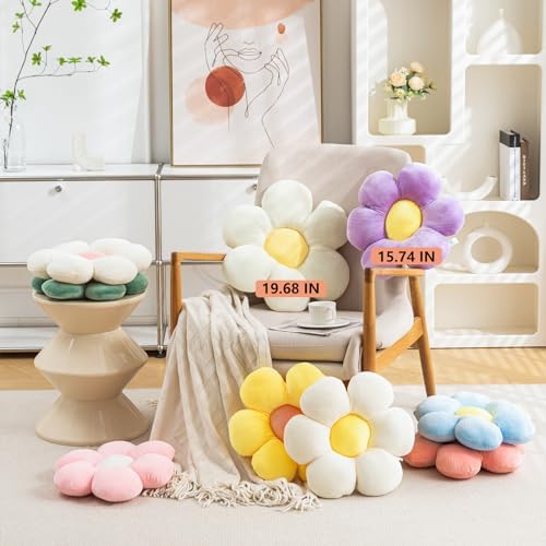 CANGHI 3 Pcs Flower Shaped Throw Pillow Set