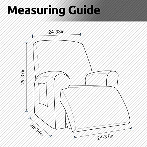 KEKUOU Recliner Chair Cover Navy Blue 1 Piece 1