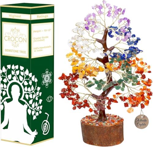 Crocon 7 Chakra Crystal Tree for Women Birthday Gift