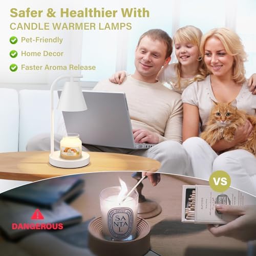 Hong-in White Candle Warmer with Timer and 2 Bulbs