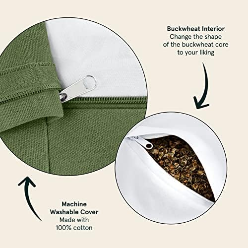 Retrospec Sedona Zafu Cushion with Buckwheat Hulls - Yoga Meditation Pillow