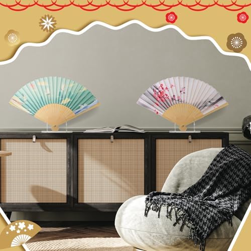 Roowest 2 Pcs Foldable Acrylic Fan Display Stand