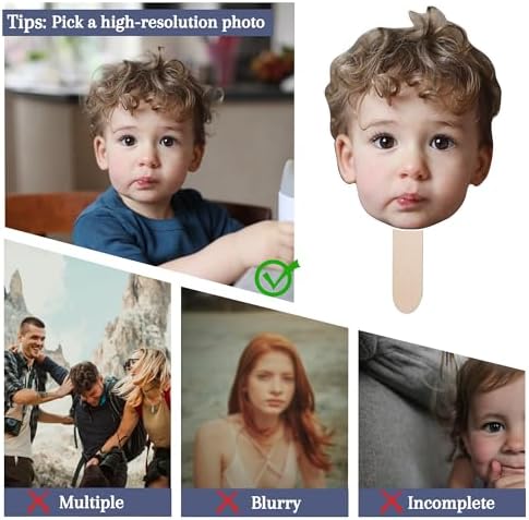Custom Cutout Big Head Stick with 9 Sizes Upload Your Photo