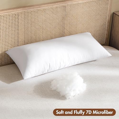 MIULEE 14x36 Inch Pillow Insert - Premium Microfiber Stuffer for Sofa and Bed