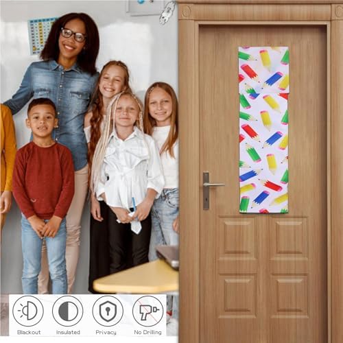 ChYoung Classroom Door Window Cover Blackout Shades 8x36 Inch 1