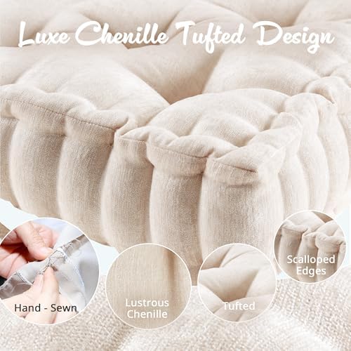 Intelligent Design Azza Floor Pillow Ivory
