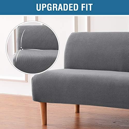 HVERSAILTEX Futon Slipcover Gray Jacquard