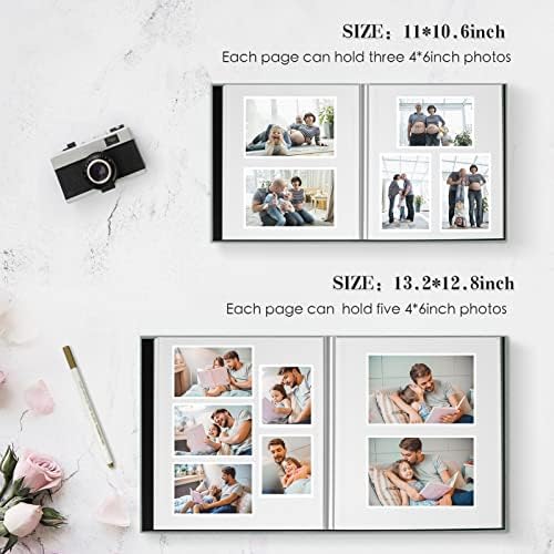 Large Self-Adhesive Magnetic Scrapbook Album with Metallic Pen Scraping Plate
