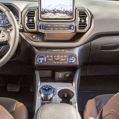 Agulier Ford Bronco Sport 2021-2024 7Pcs Blue Knob Cover Set
