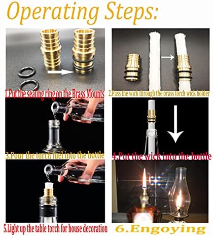 Jsyida 05 X 1378 Fiberglass Replacement Wicks for Tiki Torch