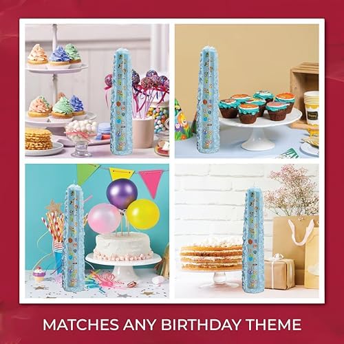 Biedermann Sons Baby Shower Countdown Candle for Boys