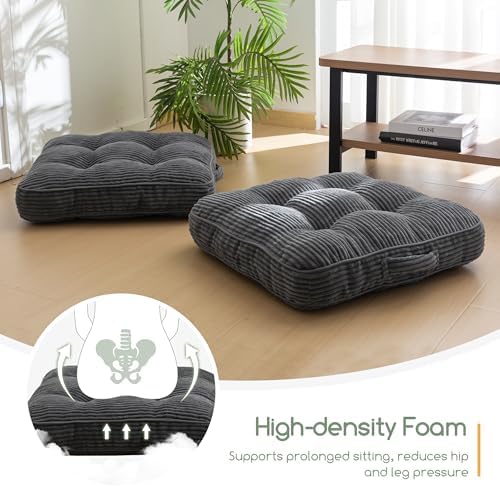 HIGOGOGO Washable Floor Pillow Cushion 22x22 Inch 1