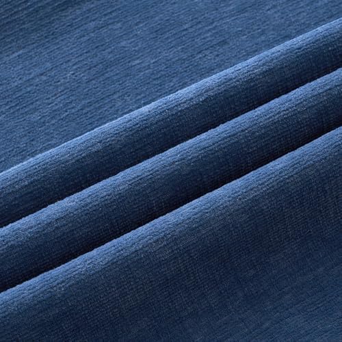 MIULEE Navy Blue Chenille Pillow Covers Set of 2