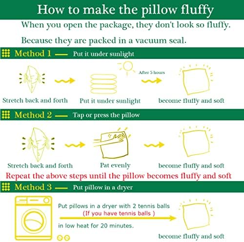 JIEITIVE Pillow Inserts Hypoallergenic 18x18 Inches Set of 1-18