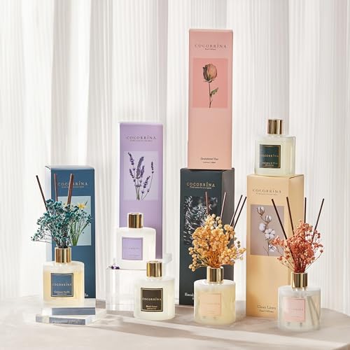 COCORRNA Reed Diffuser Set Fresh Clean Linen Scent