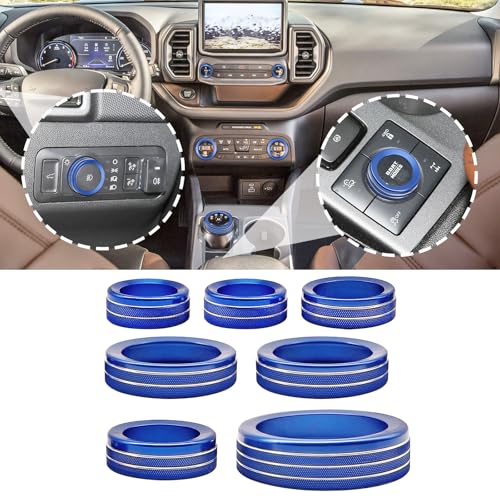 Agulier Ford Bronco Sport 2021-2024 7Pcs Blue Knob Cover Set