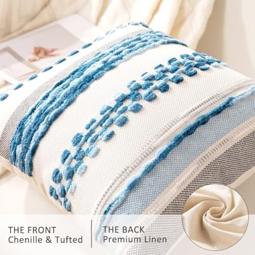 WANLIRD Boho Striped Throw Pillow Covers Set of 2