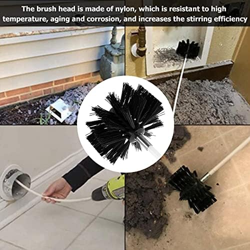 Abizarch 15FT Chimney Cleaning Brush Set 11pcs Duct Vent Kit