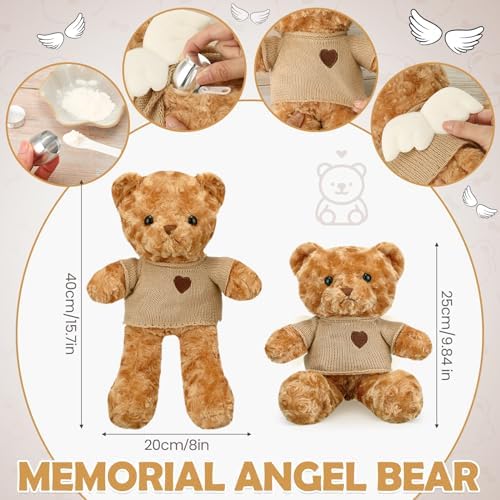 Shappy 2 Sets Angel Bear Urn Memorial Gift