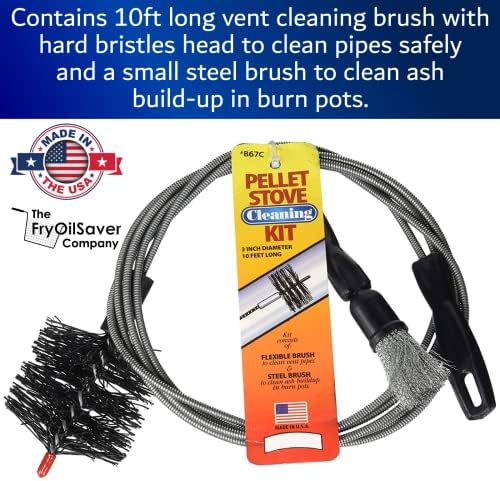 Pellet Stove Chimney Cleaning Kit by FryOilSaver Co B67C