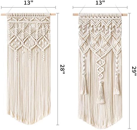 Mkono 2 Pcs Macrame Wall Hanging Boho Decor