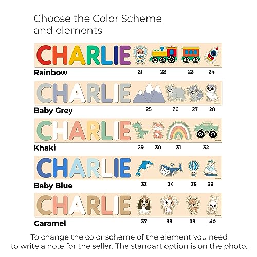 Personalized Wooden Name Puzzle Montessori Toy 1