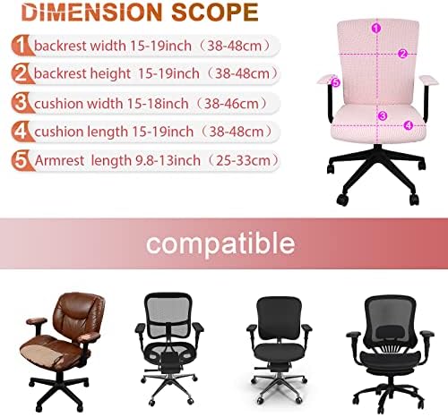 Tallew 4 Pcs Office Chair Covers Set for Rotating Chairs 1
