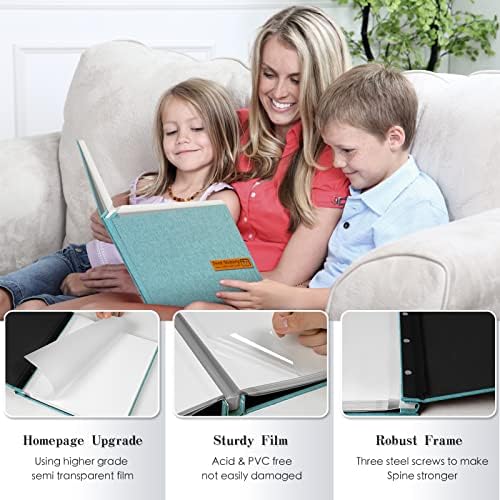 Large Self-Adhesive Magnetic Scrapbook Album with Metallic Pen Scraping Plate