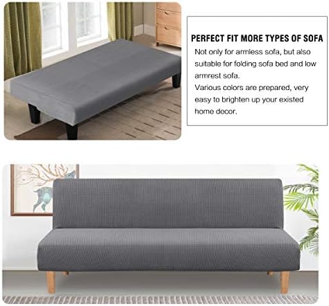 HVERSAILTEX Futon Slipcover Gray Jacquard